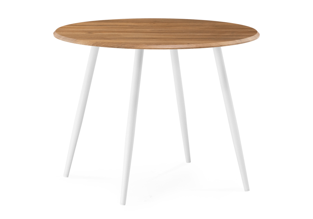 Стол деревянный Woodville Абилин 100 дуб вотан / белый матовый 507219