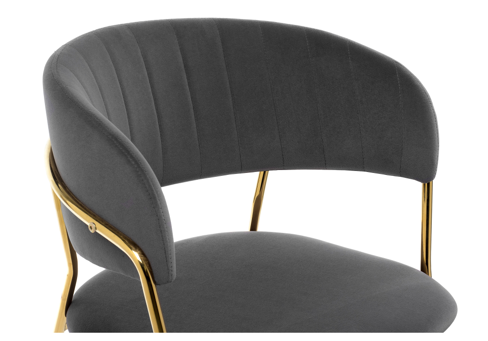 Стул Woodville Kamelia grey / gold 11777