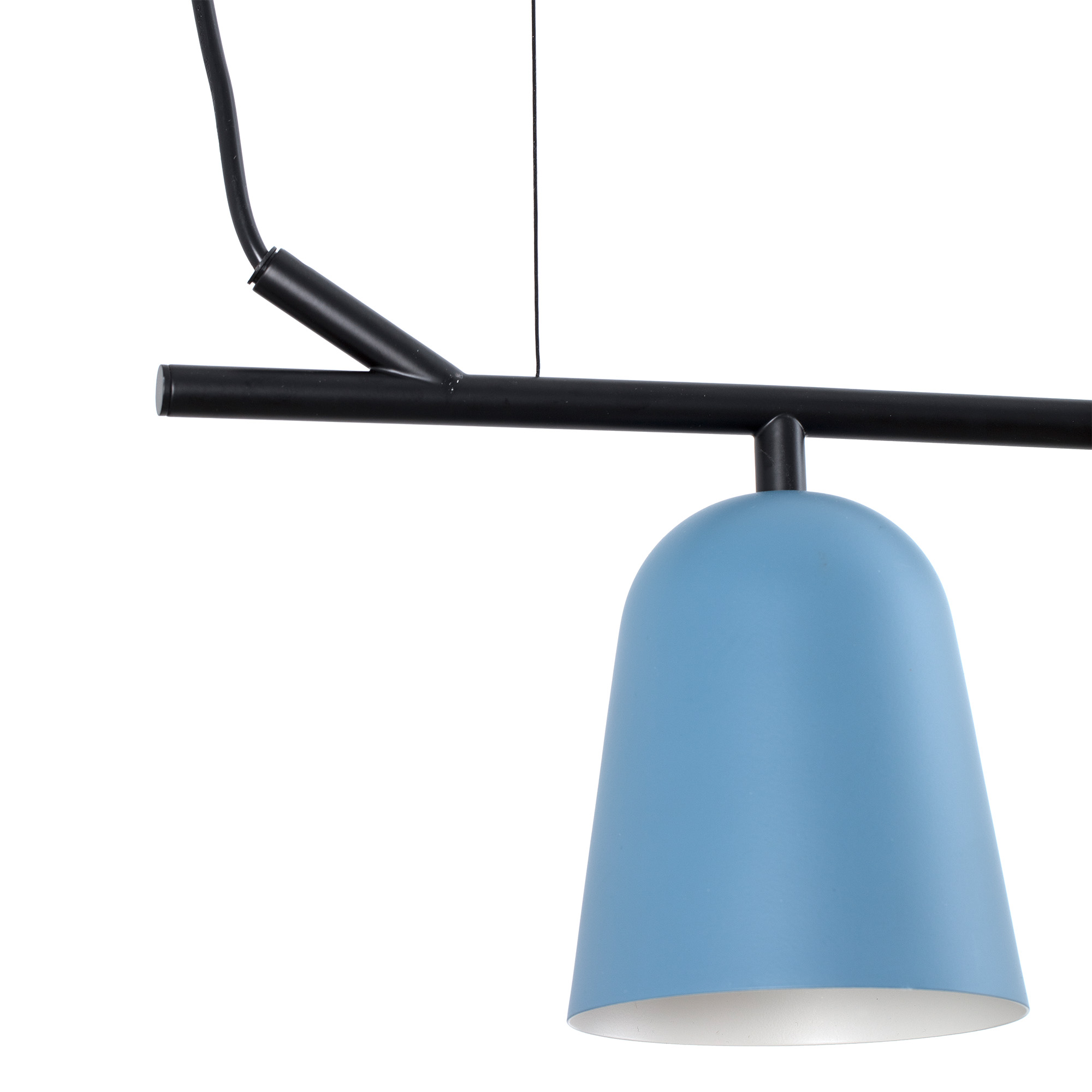 Линейный подвес STUDIO S с синими абажурами 3xE14 Faro