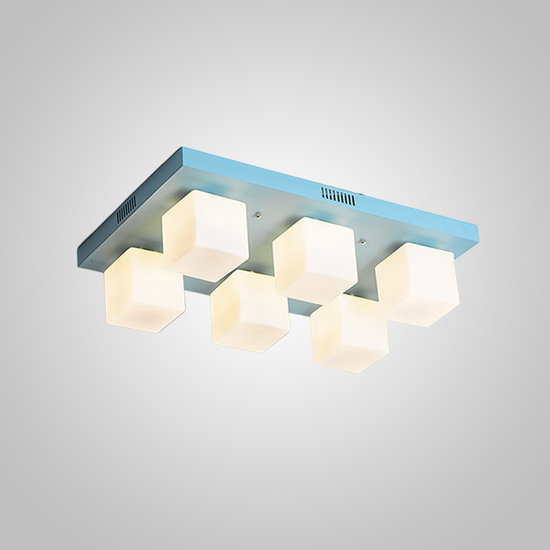 Подвесная люстра BOARD CUBE L6 Blue by ImperiumLoft