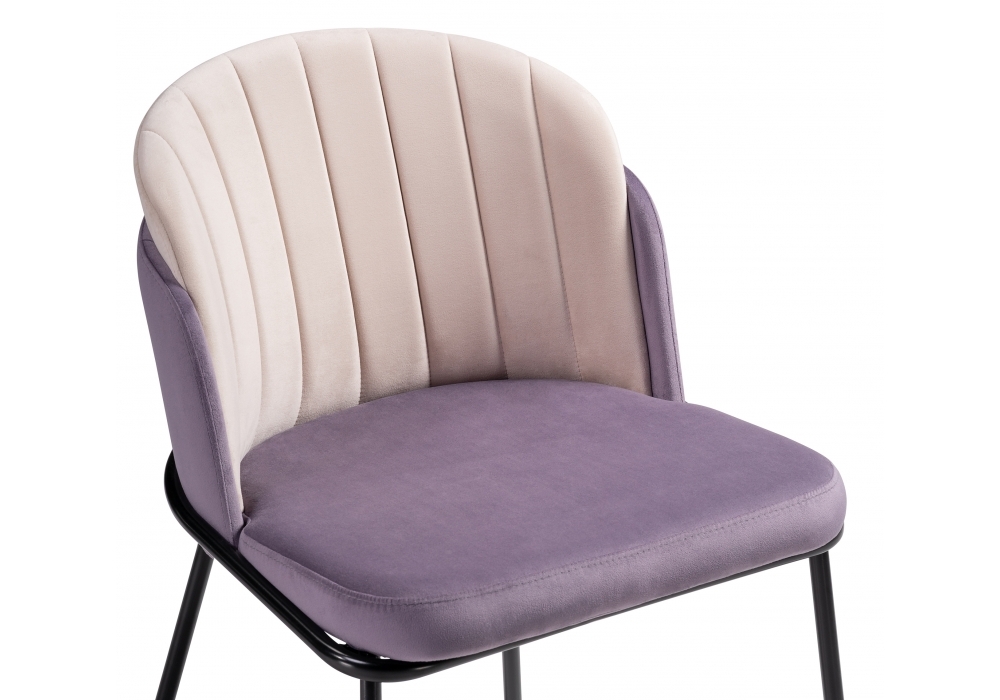 Стул Woodville Сиолим сливовый / кремовый / черный глянец 494469