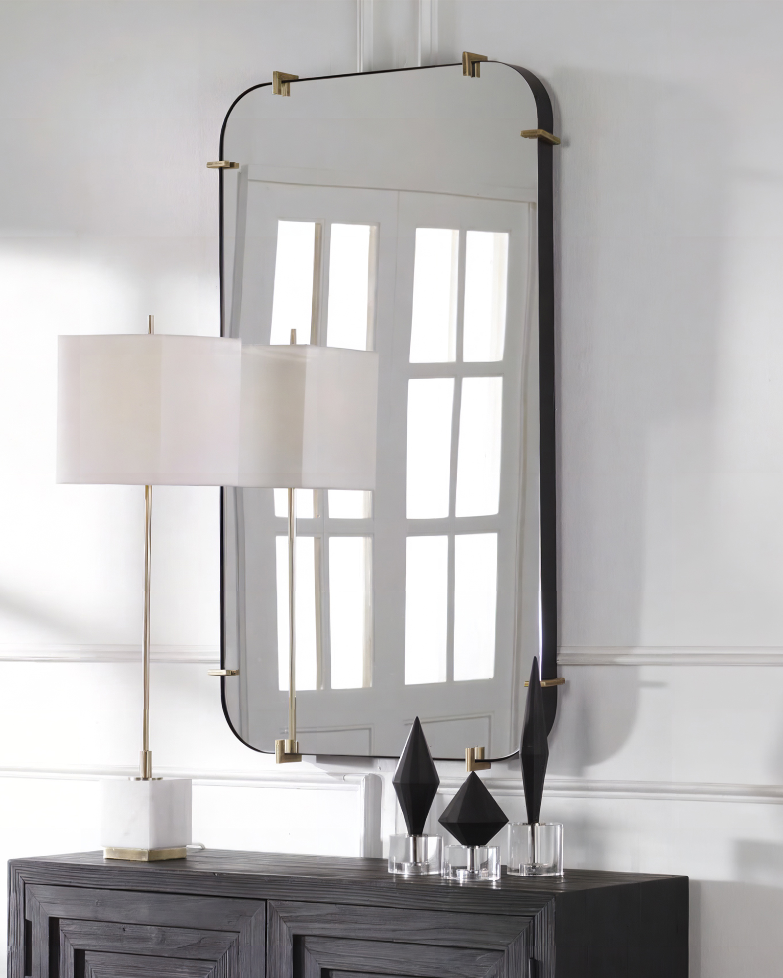 Настенное зеркало в раме Пали Louvre Home LHDWM271223RJ