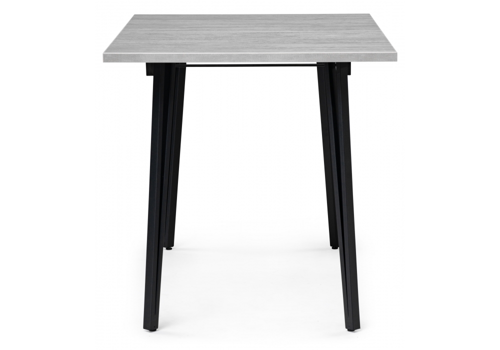 Стол деревянный Woodville Денвер Лофт 120(160)х75х75 25 мм бетон / черный матовый 506944