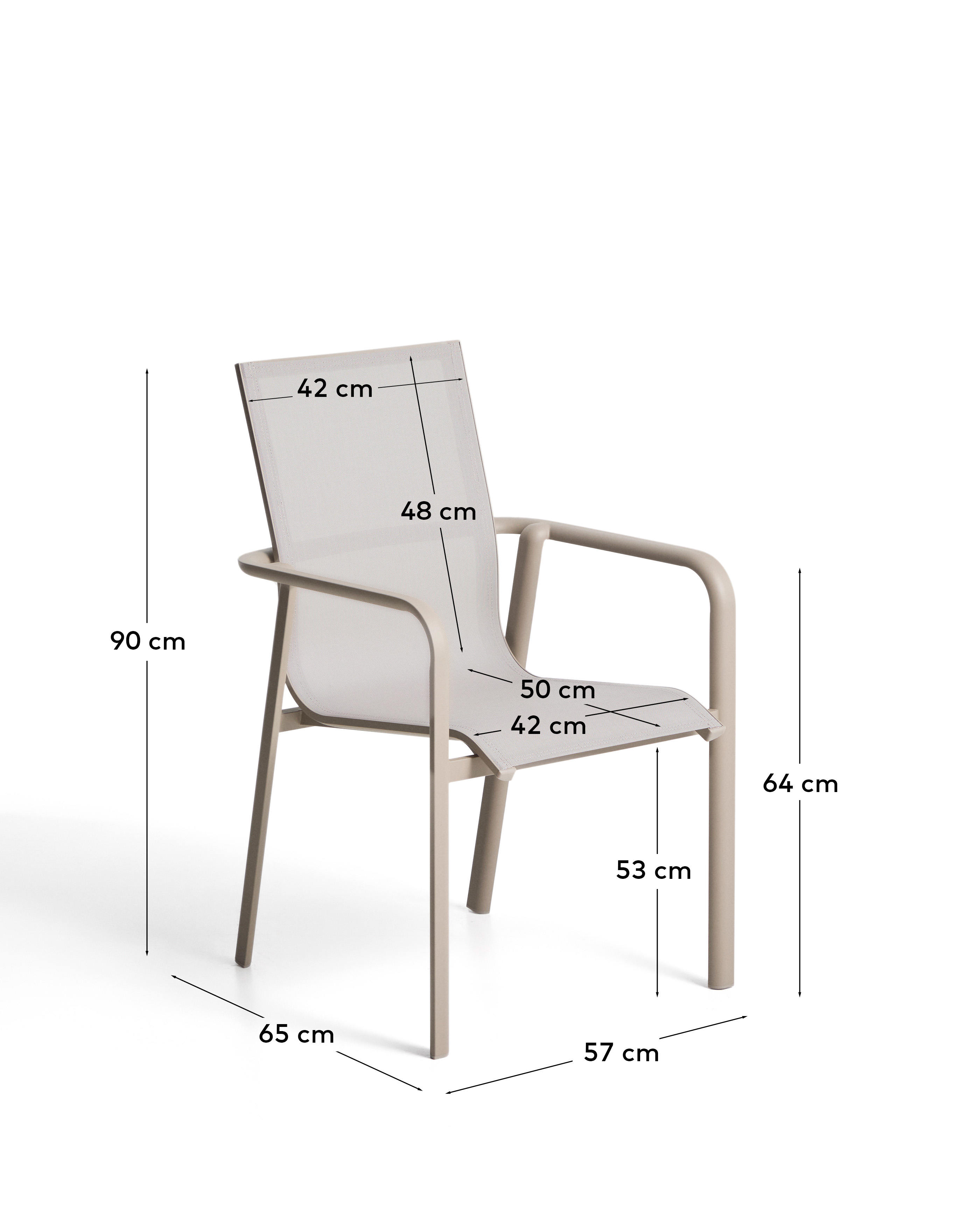 Уличный стул Canea из бежевого алюминия La Forma 482588