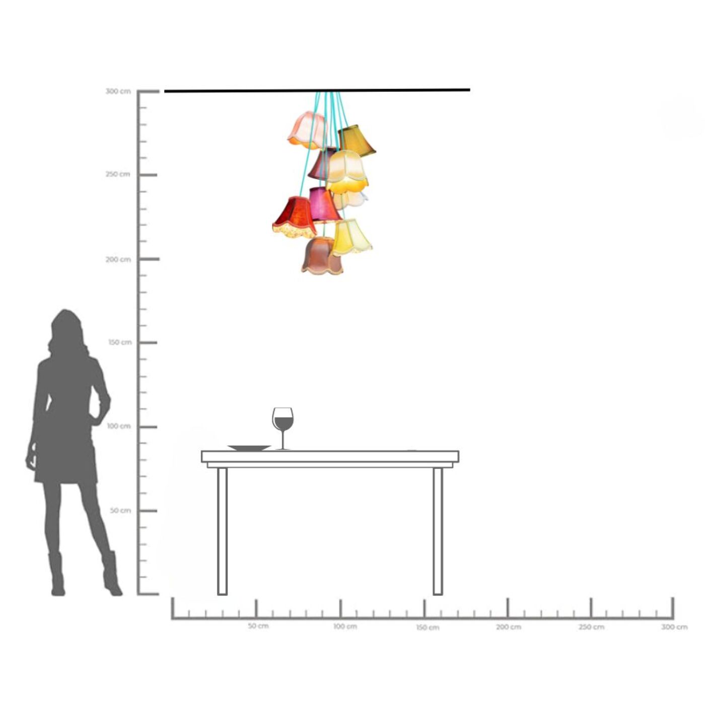Светильник подвесной Saloon Flowers 9 KARE 31592