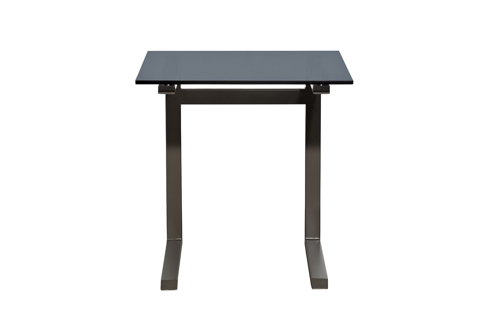 Стол журнальный приставной серый, стекло тонированное 50*50*50 Garda Decor 57EL-11011