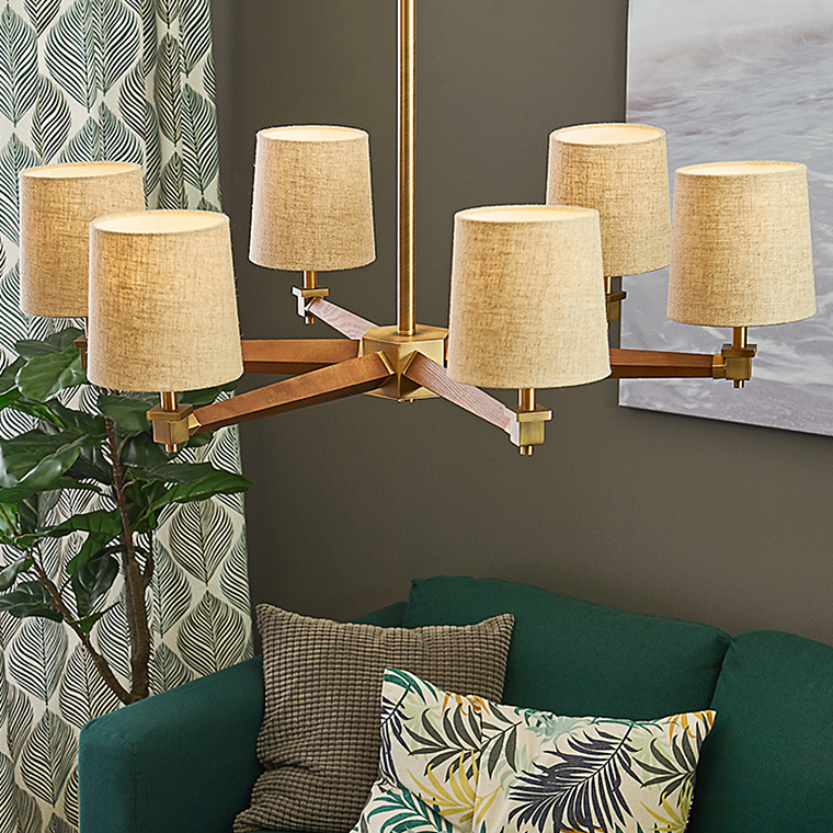 Люстра Jorgenson D85 White/Light wood by ImperiumLoft