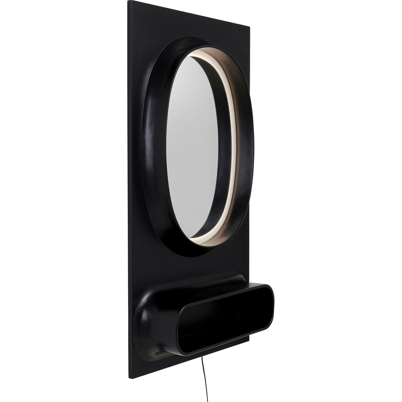 Зеркало настенное  KARE x Karim Rashid Aero LED Black 80x141cm KARE 70840