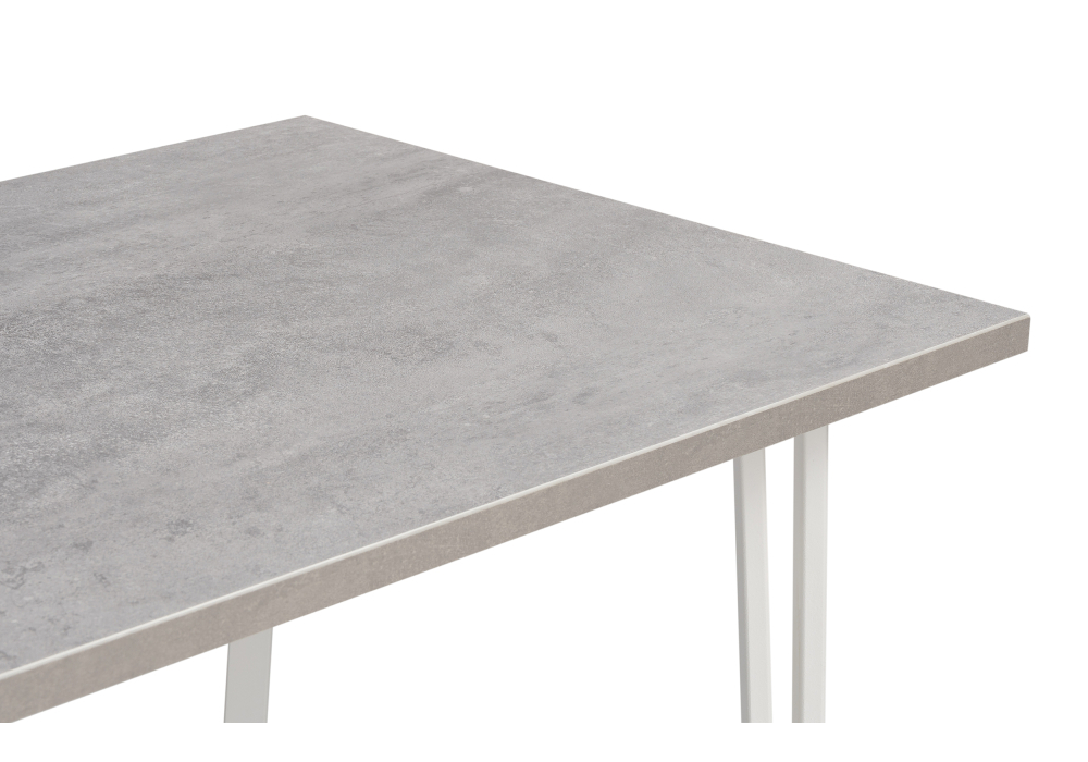 Стол деревянный Woodville Денвер Лофт 120х60х75 25 мм бетон / белый матовый 506940
