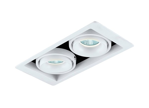 Встраиваемый светильник под сменную лампу Donolux DL18615/02WW-SQ White/Black