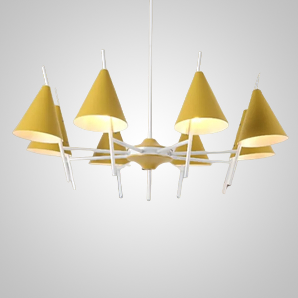 Люстра на штанге CRATER C L8 Yellow by ImperiumLoft