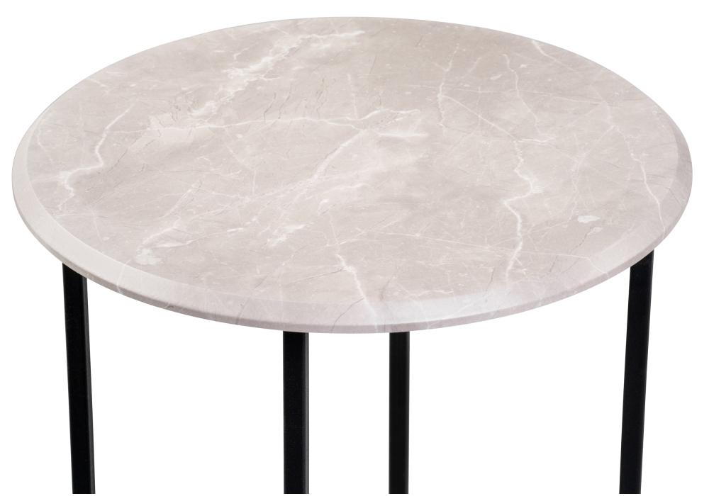 Журнальный стол Woodville Грейс мрамор серый / черный 516566