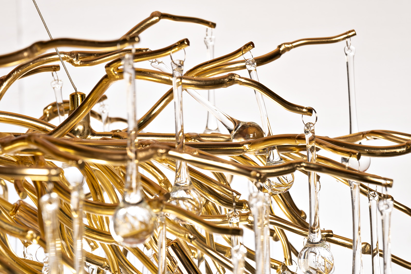 Люстра подвесная "Капли" золото Garda Decor 86-80151