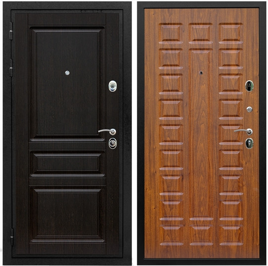 Дверь входная Graf Премиум-Н МДФ 16 мм ФЛ-243 Венге / МДФ 16 мм ФЛ-183 Мореная береза