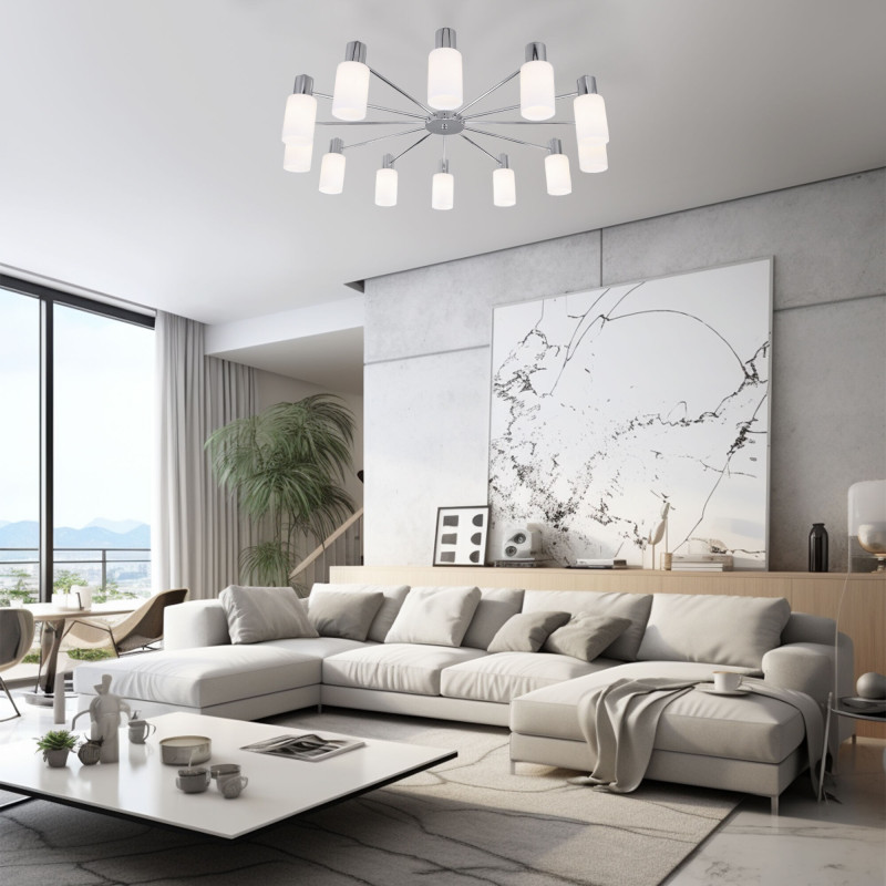 Люстра на штанге Eurosvet 70160/12 хром Smart