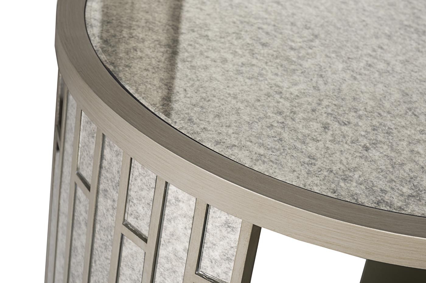 Тумба зеркальная круглая с полкой Garda Decor KFG077