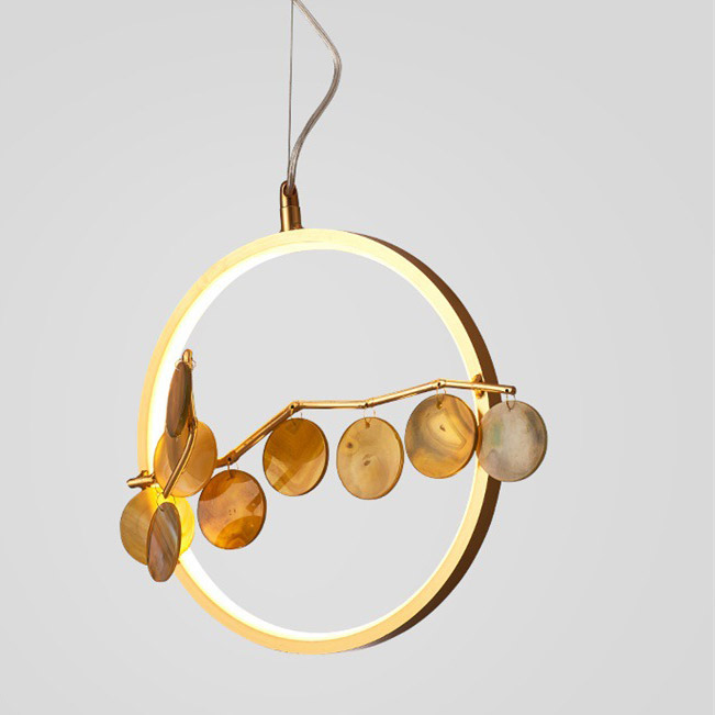 Подвесной светильник AGATE 10 yellow D33 by ImperiumLoft