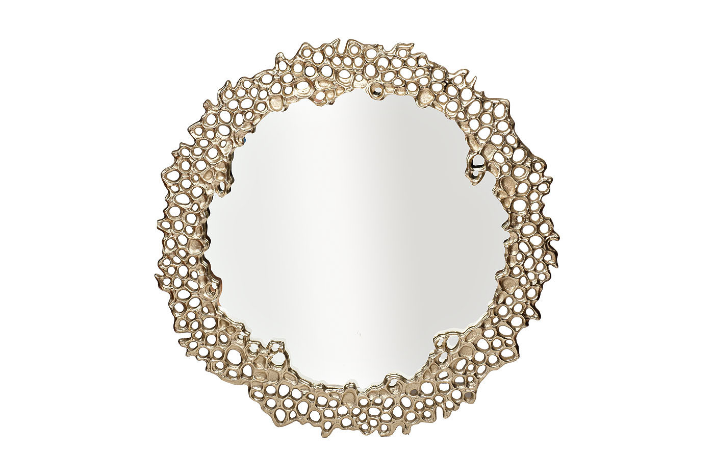 Зеркало декоративное "Соты" в золотой раме Garda Decor 69-218455