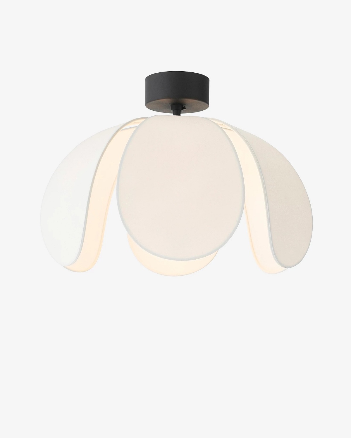 Черный потолочный светильник Флэк с белым абажуром Louvre Home LFM110825SWL