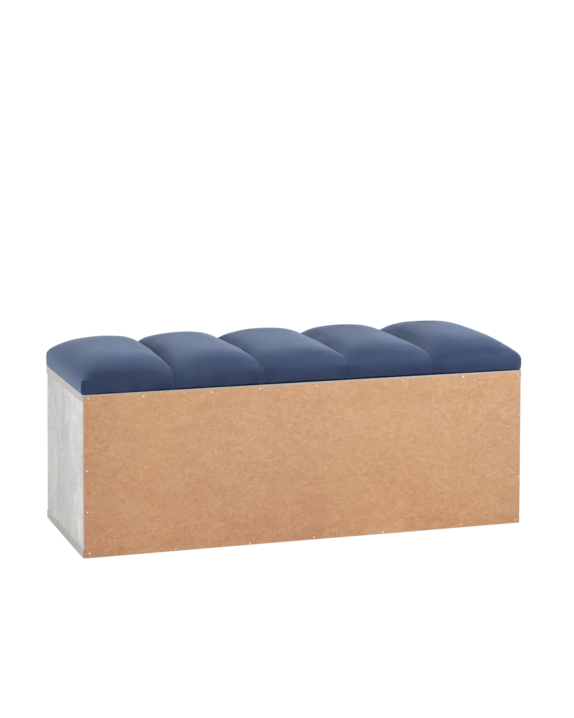 Обувница Хольст 2 серая велюр синий Stool Group