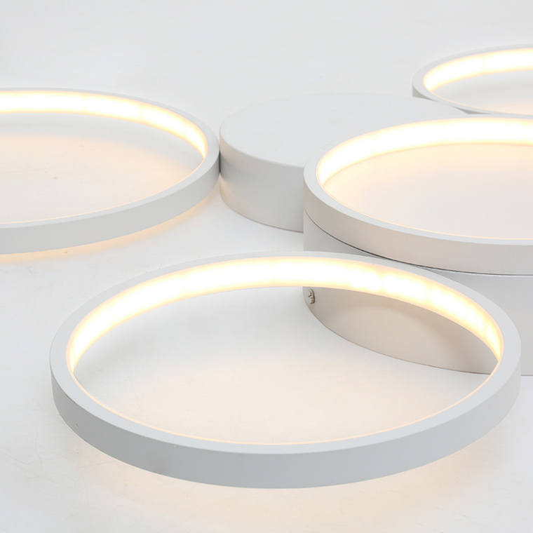Потолочная Люстра В Виде Колец Twine 4 Rings White By Imperiumloft