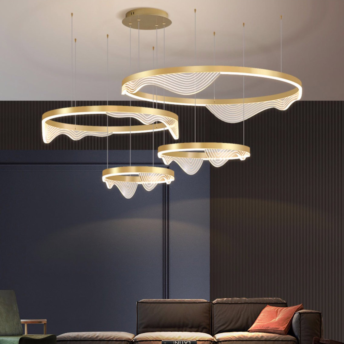 Подвесная люстра HANNA B B D40 D60 2R by ImperiumLoft