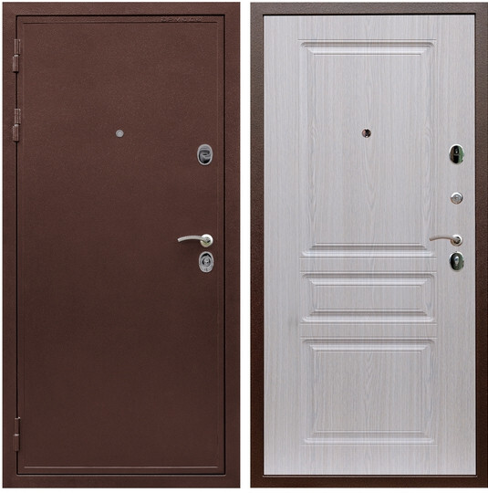 Дверь входная Graf Лондон Антик медь / МДФ 16 мм ФЛ-243 Дуб беленый