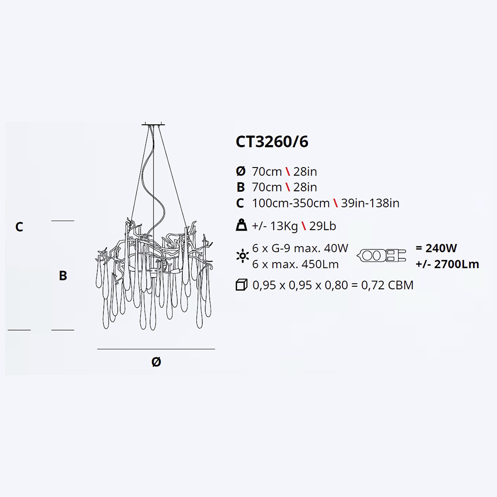 Люстра Serip CT3260/6-FP/04+10