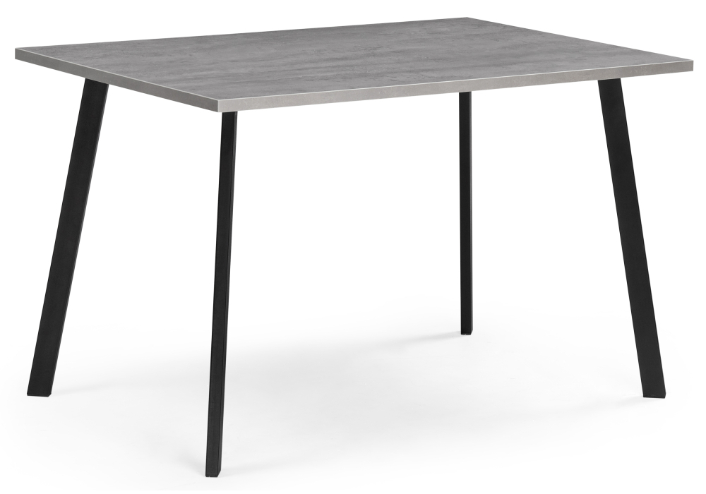 Стол деревянный Woodville Тринити Лофт 120х80х75 25 мм бетон / черный матовый 534914