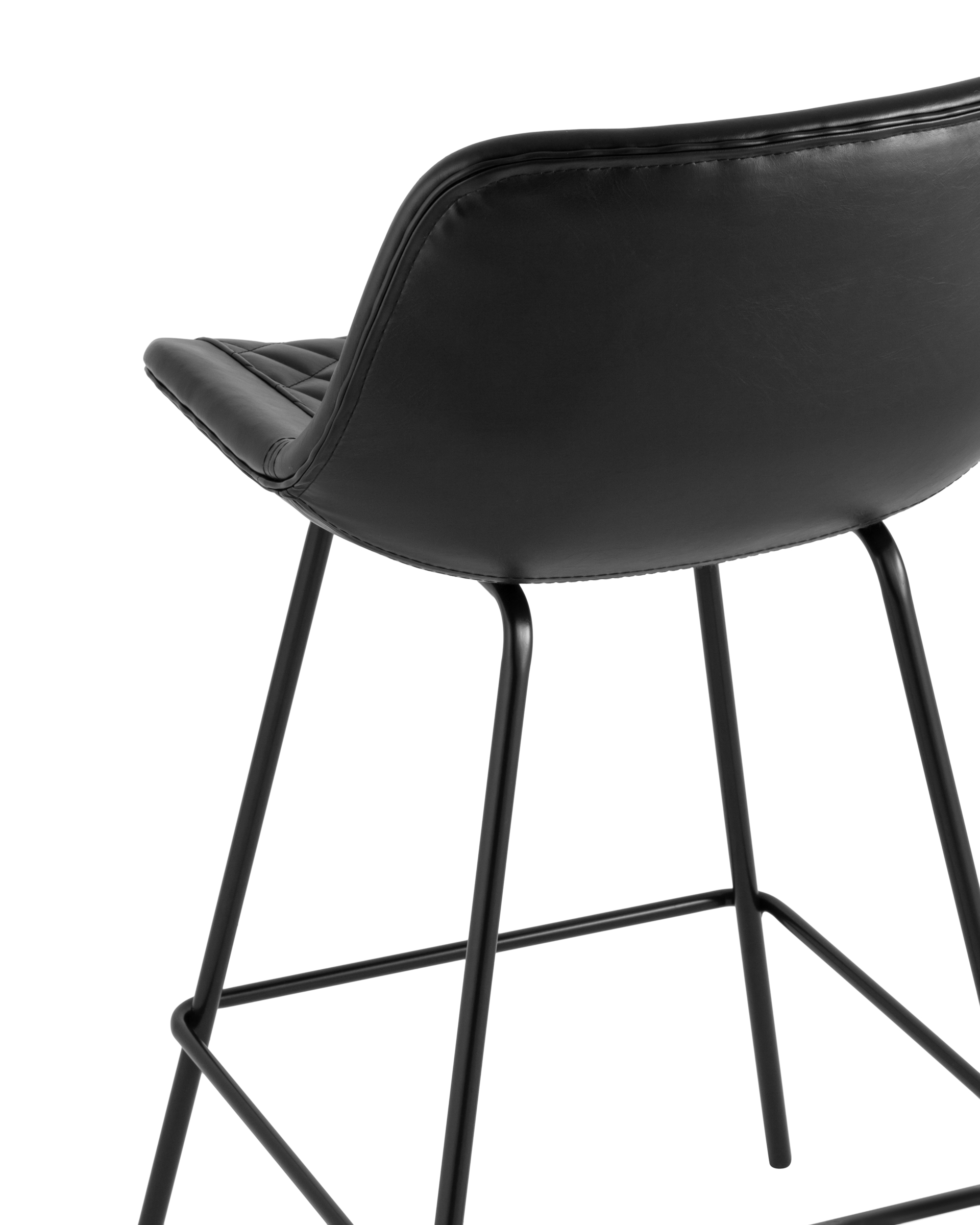 Стул полубарный Деймон экокожа черный Stool Group