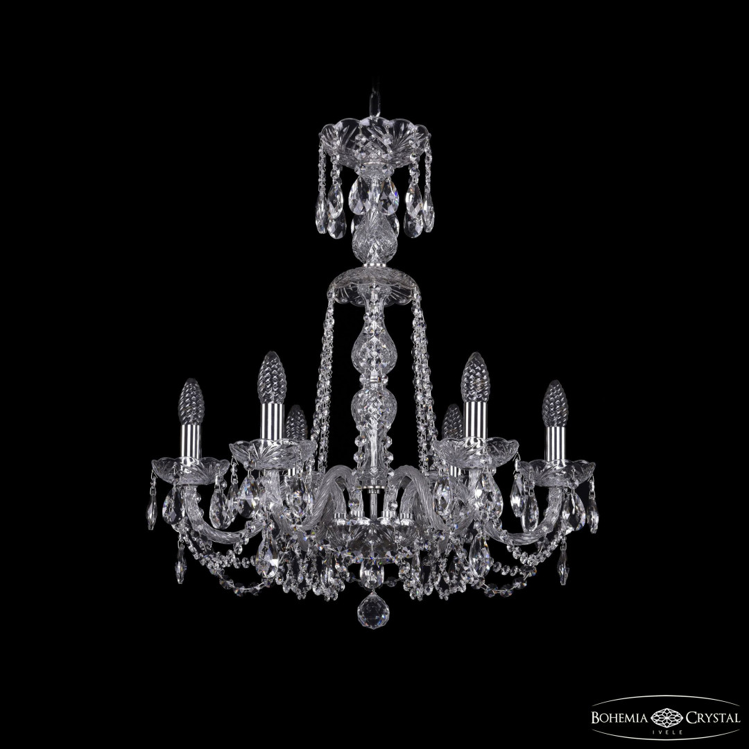 Люстра хрустальная 1402/6/195/XL-64 Ni