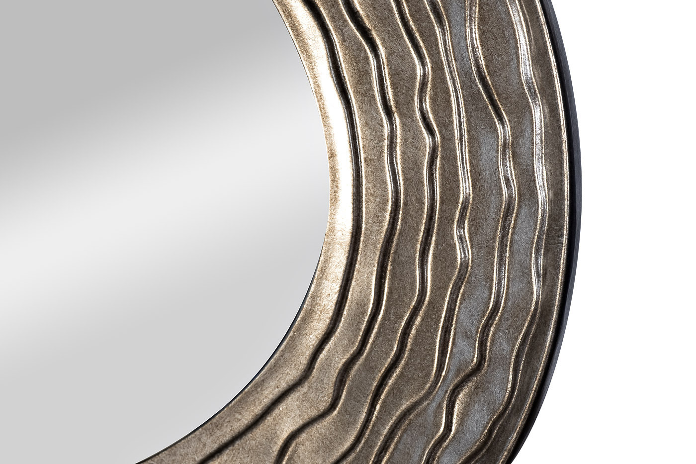 Зеркало "Волны" в раме темное серебро Garda Decor 50SX-2080