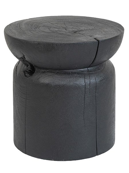 Столик акцентный из дерева суара Glasar 72321-BLAC