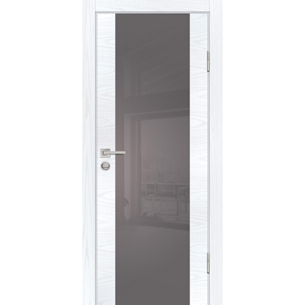 Межкомнатная дверь Graf P-7 серый лакобель Дуб скай белый (2000 х 700)