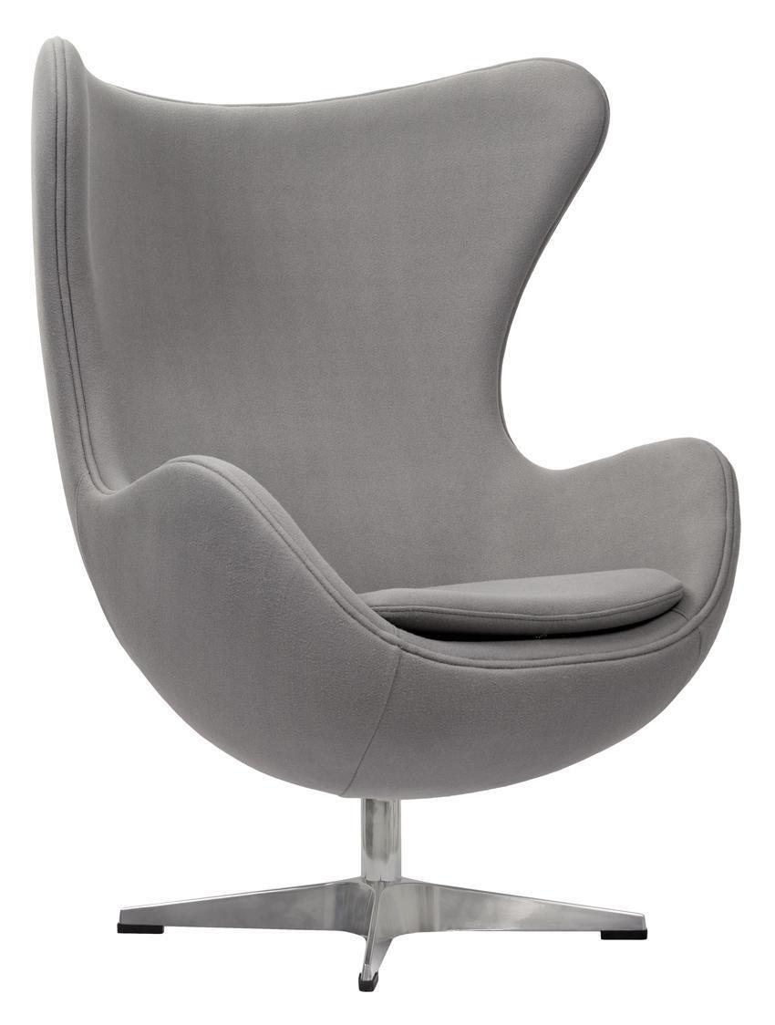 Кресло EGG CHAIR светло-серый кашемир Bradex Home FR 0258