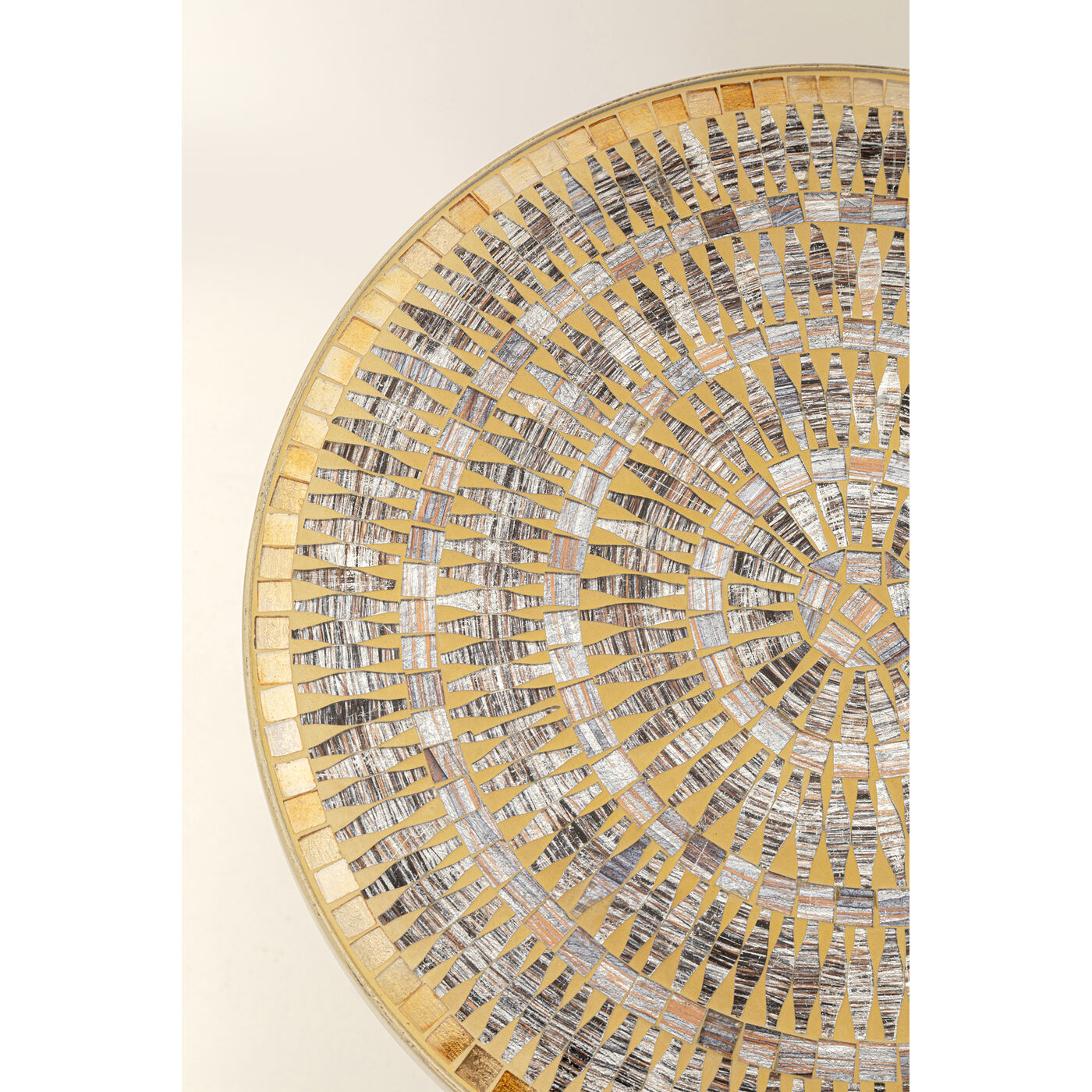 Приставной стол Clack Mosaic Brown Ø35cm KARE 70317