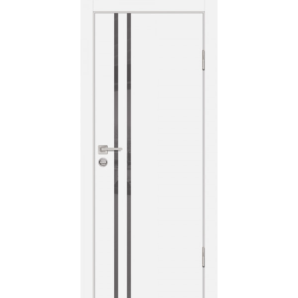 Межкомнатная дверь Graf P-11 серый лакобель Белый (2000 х 600)