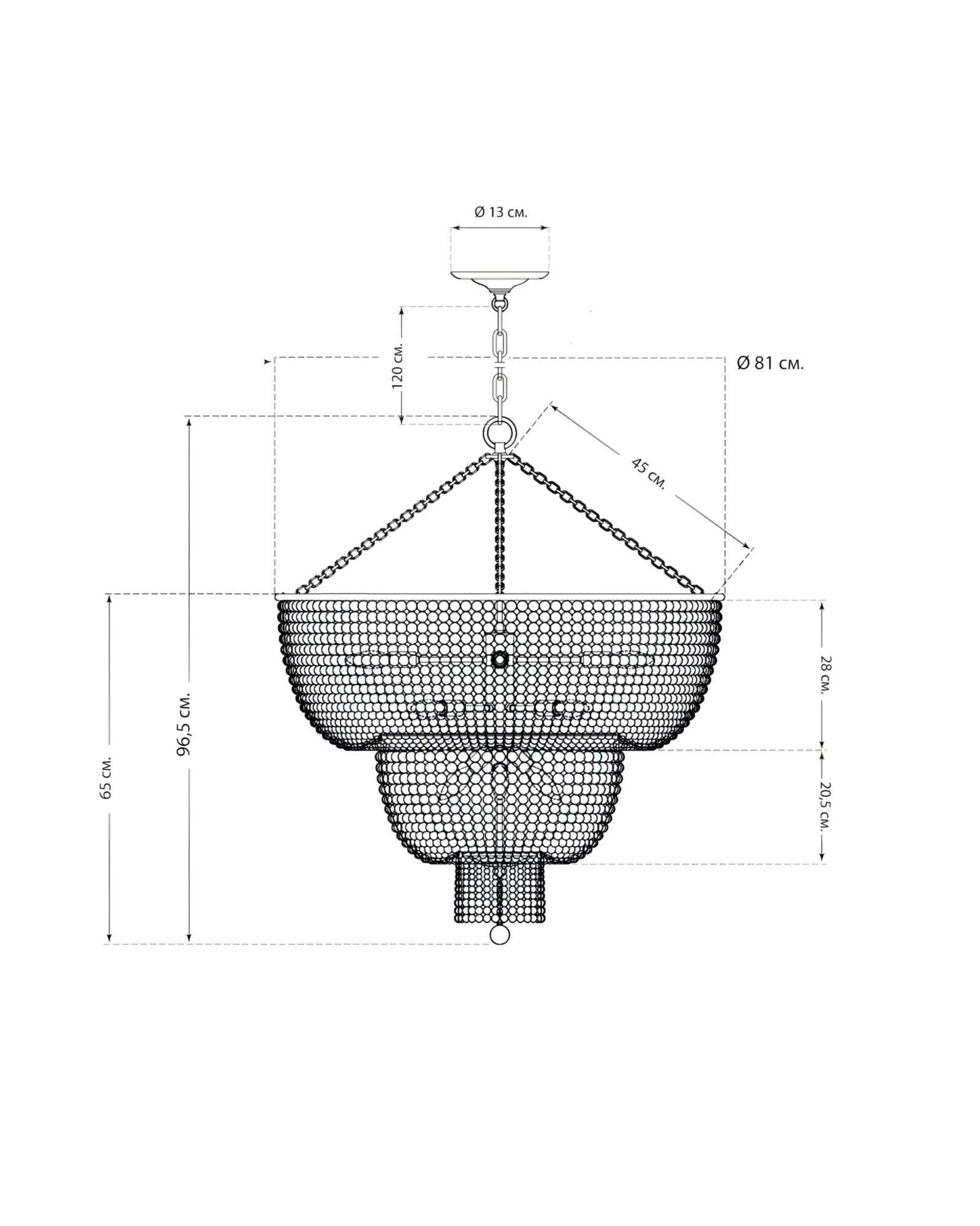 Двухуровневая люстра "Бувье" Louvre Home JJ10655-13DB