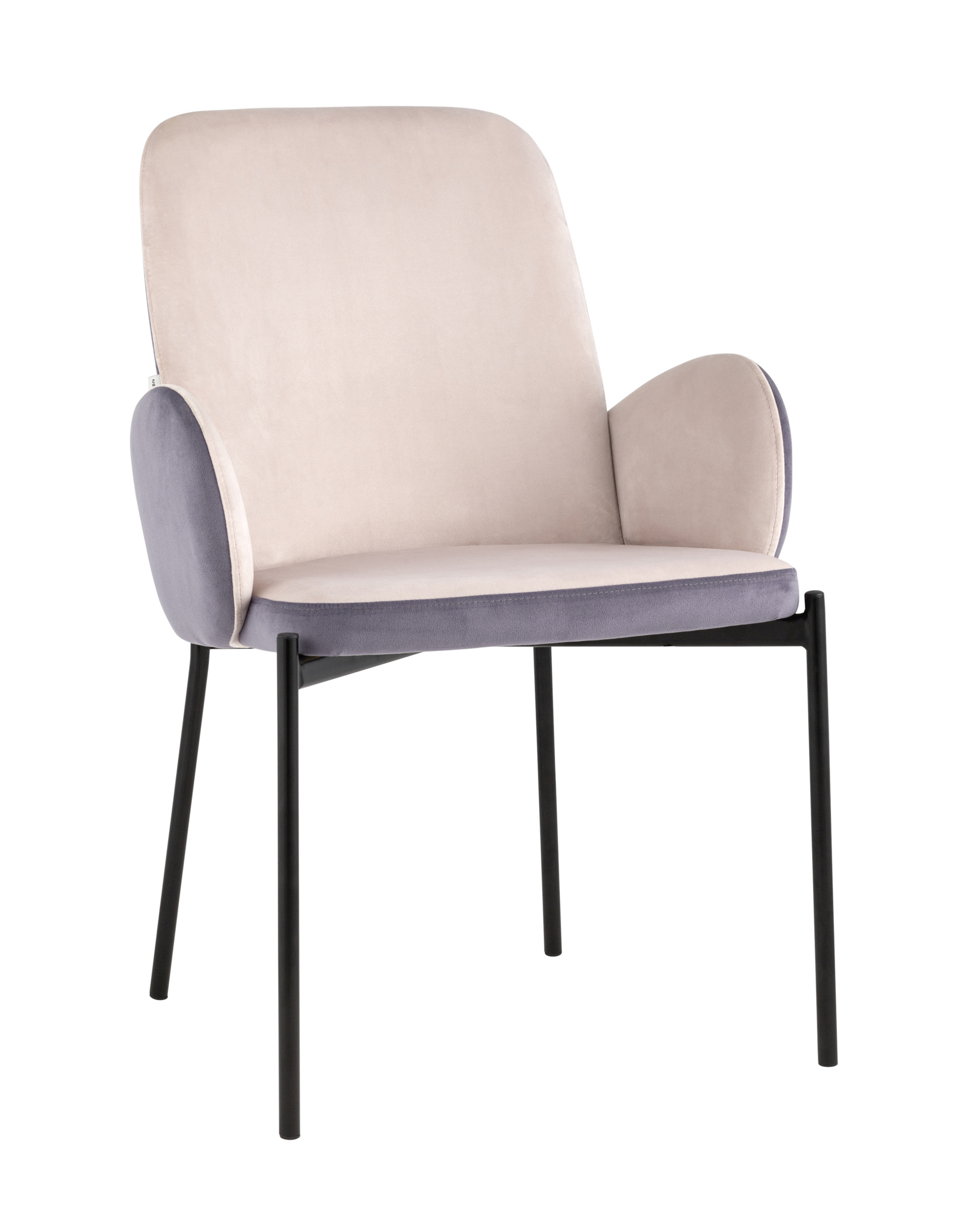 Стул Дивора велюр светло-розовый с пыльно-сиреневой спинкой Stool Group