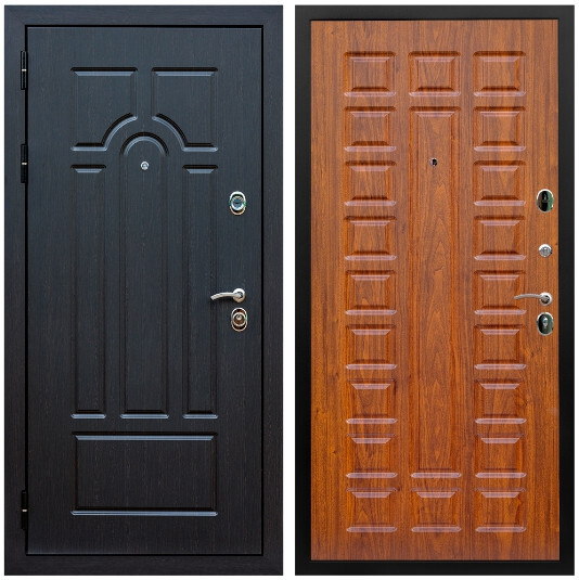 Дверь входная Graf Эврика МДФ 10 мм ФЛ-58 Венге / МДФ 16 мм ФЛ-183 Мореная береза