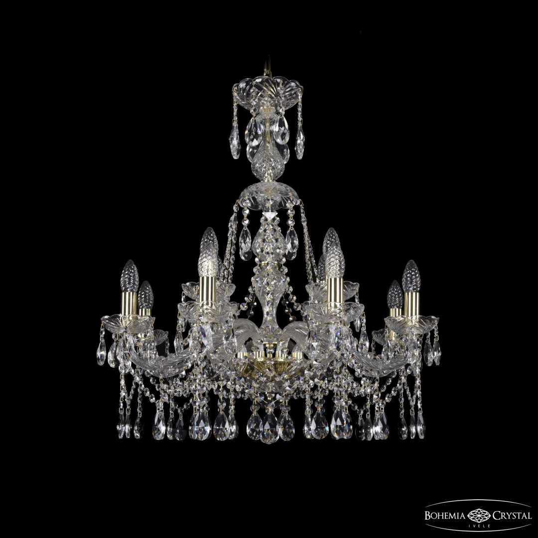 Люстра хрустальная 1413/8+4/220/XL-73 G