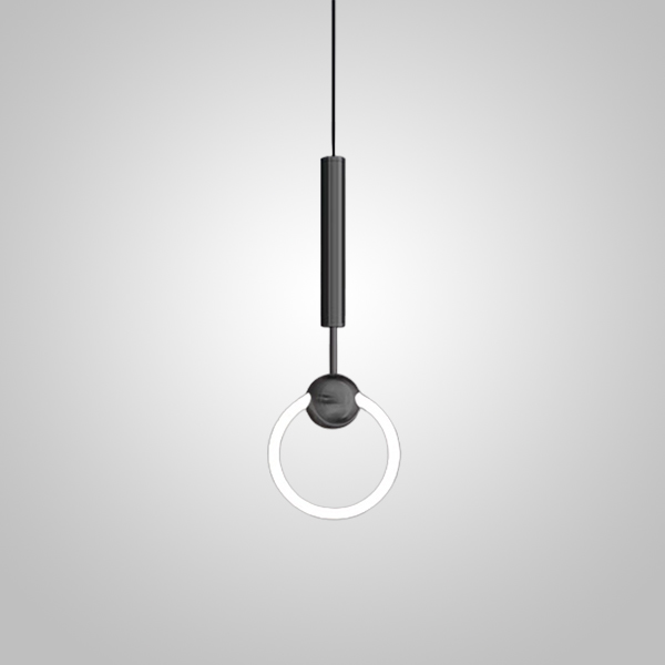 Подвесной светильник FINNUR RING D15 Black by ImperiumLoft