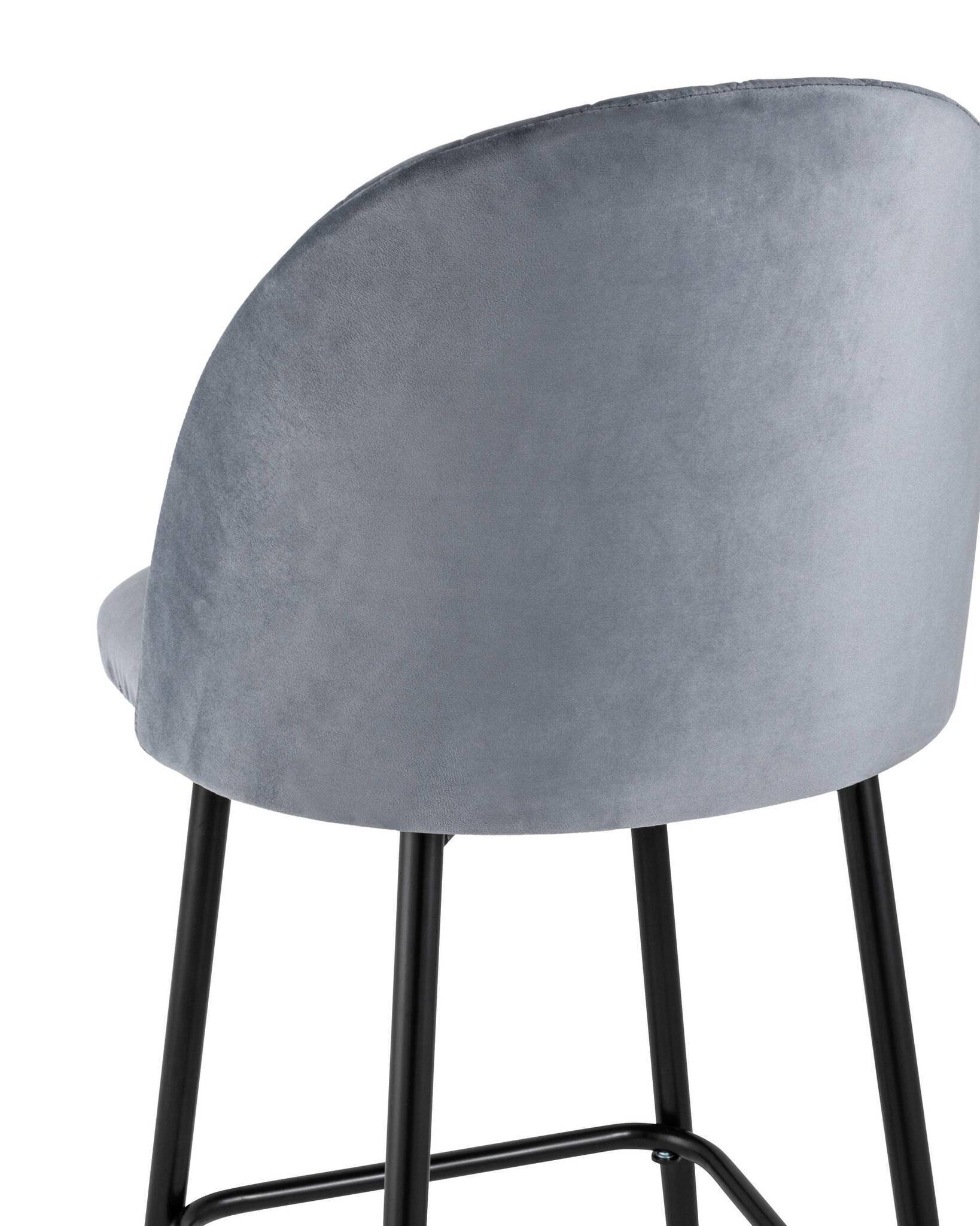 Стул барный Марсель велюр серый Stool Group