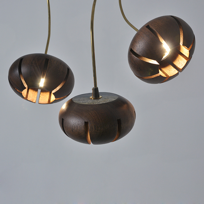 Дизайнерская люстра CAPSULES L90 Dark wood by ImperiumLoft