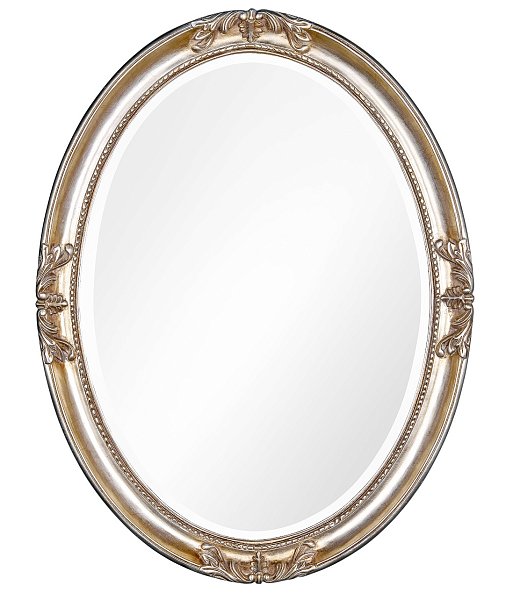 Овальное зеркало в раме Parigi Silver Art-Zerkalo FA398SL