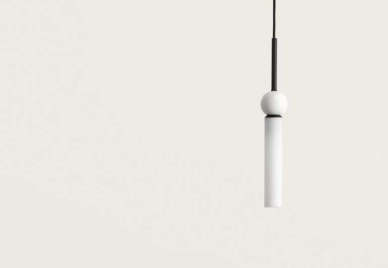 Подвесной светильник Delie черный металл - белый мрамор Aromas del Campo