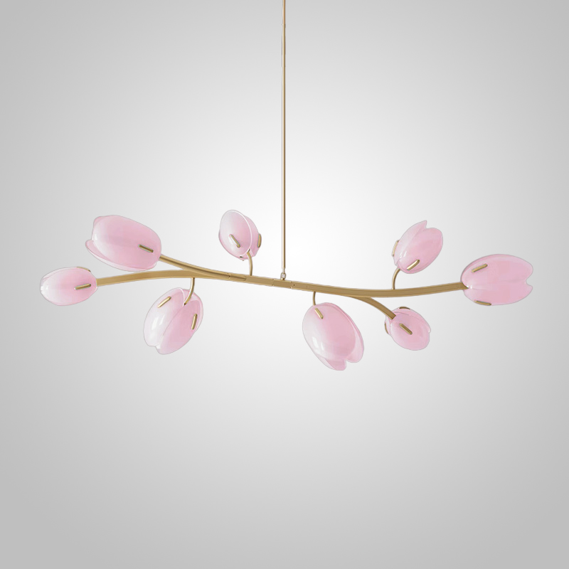 Реечный, рядный светильник LILLY L Pink by ImperiumLoft