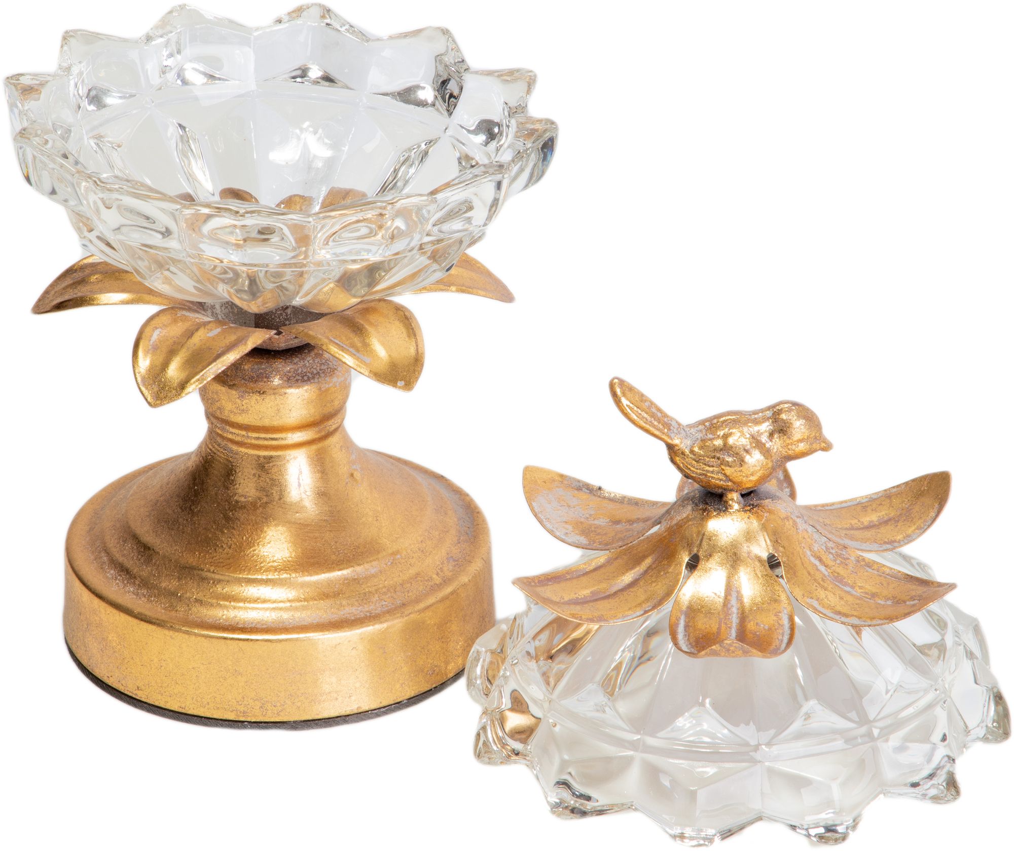 Декор Вазочка с птичкой Glasar 57-046