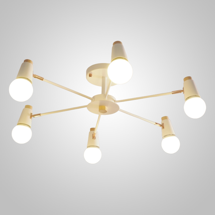 Люстра на штанге ROTARY L6 White by ImperiumLoft