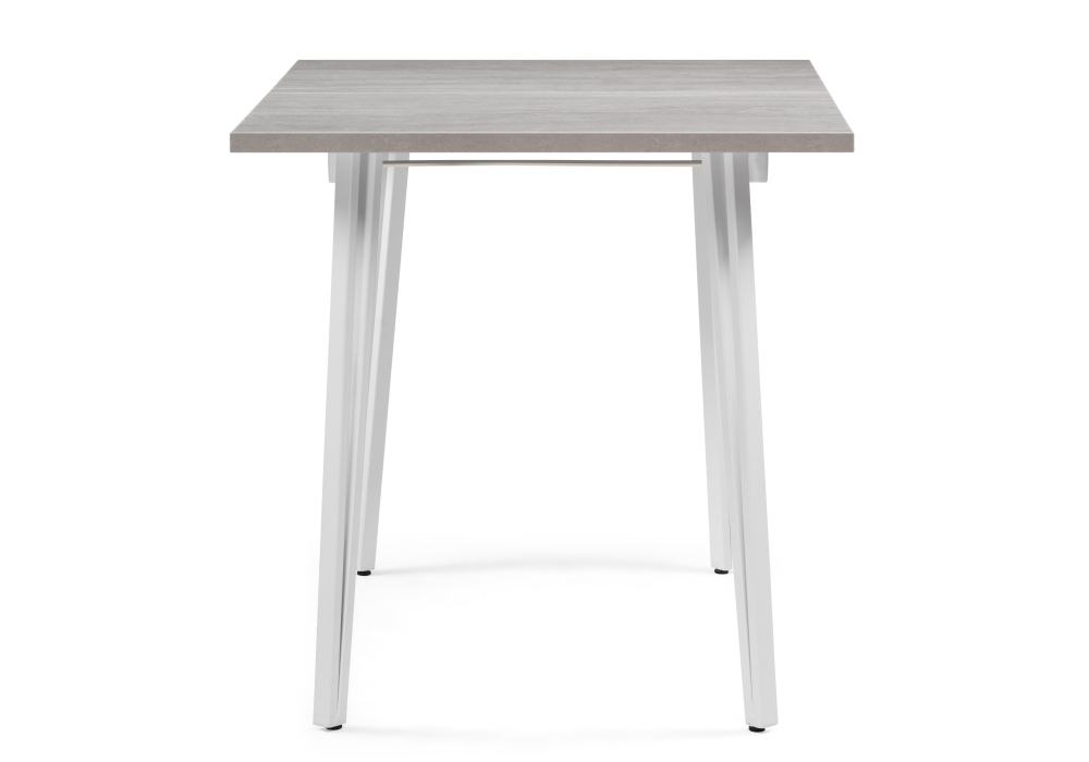 Стол деревянный Woodville Денвер Лофт 120(160)х75х75 25 мм бетон / матовый белый 506945